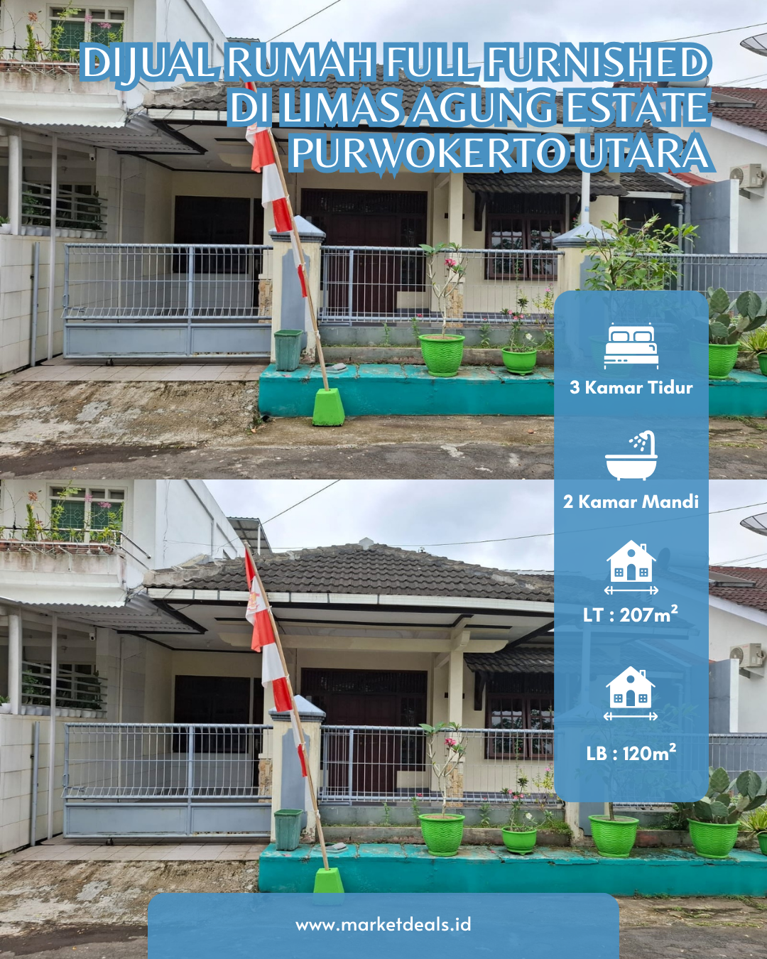DIJUAL RUMAH FULL FURNISHED – LIMAS AGUNG ESTATE PURWOKERTO UTARA