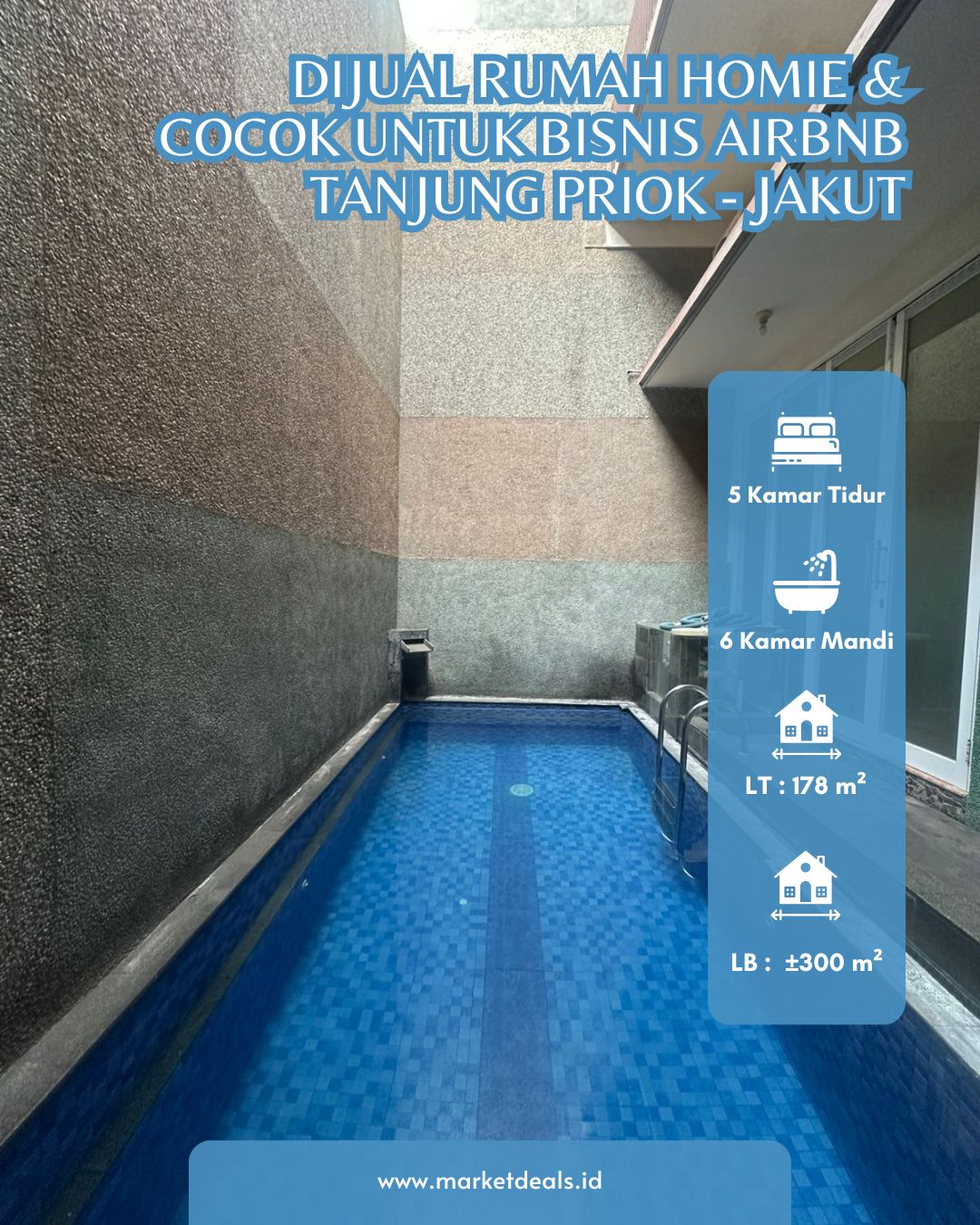 DIJUAL RUMAH HOMIE & COCOK UNTUK BISNIS AIRBNB – TANJUNG PRIOK JAKARTA UTARA