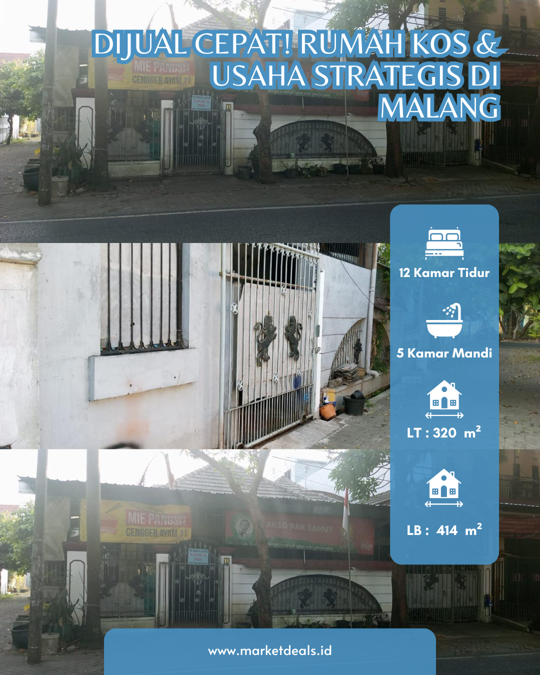 DIJUAL CEPAT! RUMAH KOS & USAHA STRATEGIS DI MALANG