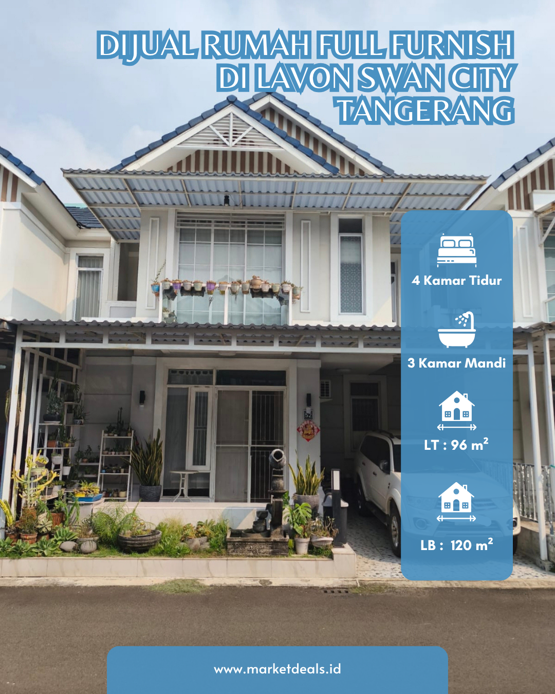 DIJUAL RUMAH FULL FURNISH – LAVON SWAN CITY, TANGERANG