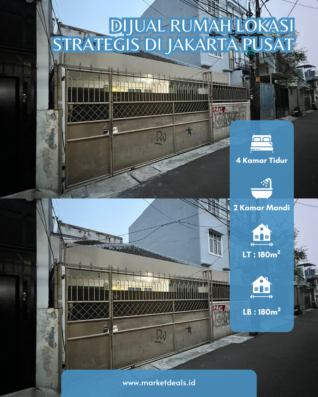 DIJUAL RUMAH LOKASI STRATEGIS DI SAWAH BESAR – JAKARTA PUSAT
