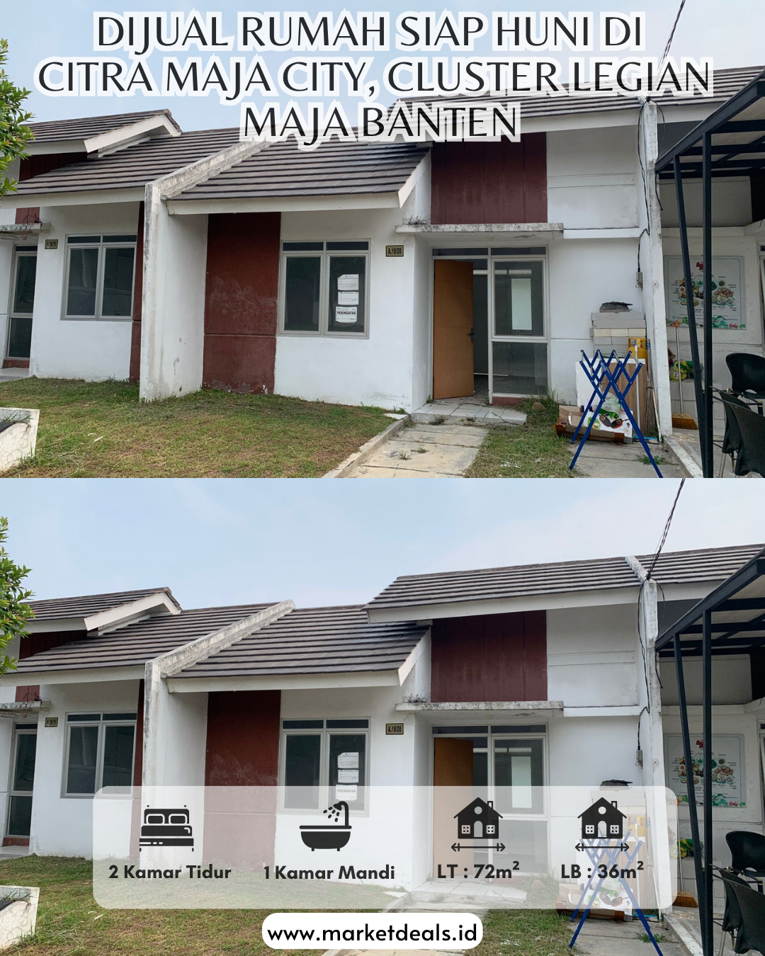 DIJUAL RUMAH SIAP HUNI DI CITRA MAJA CITY – CLUSTER LEGIAN, MAJA BANTEN