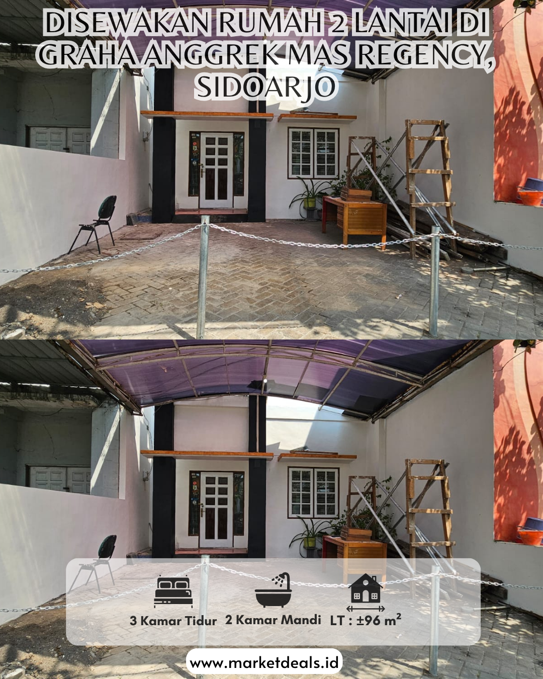 DISEWAKAN RUMAH 2 LANTAI DI GRAHA ANGGREK MAS REGENCY, SIDOARJO