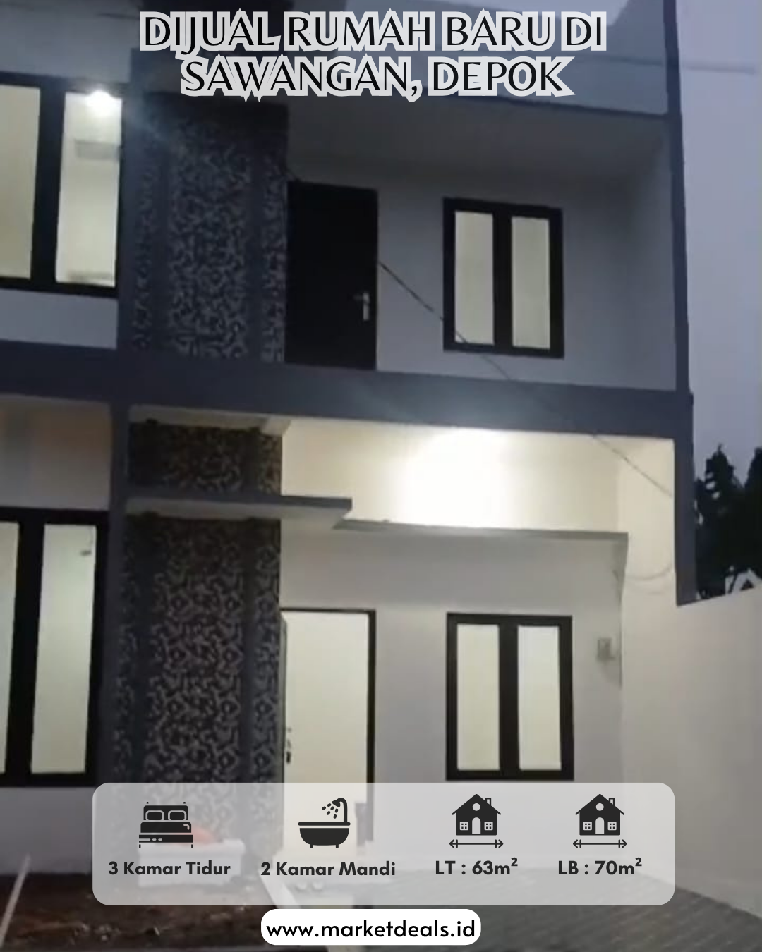 DIJUAL RUMAH BARU – SAWANGAN, DEPOK