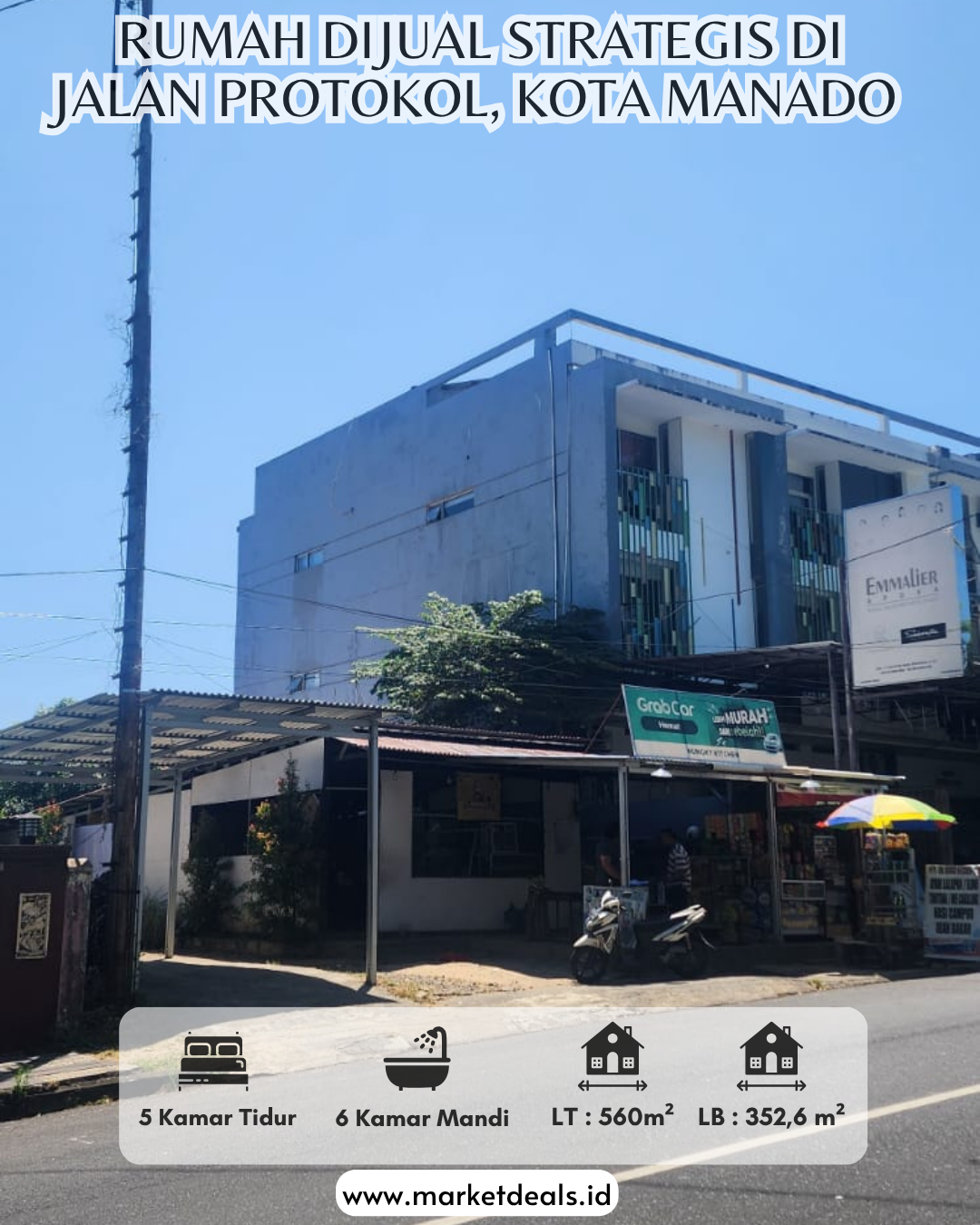 RUMAH DIJUAL STRATEGIS DI JALAN PROTOKOL KOTA MANADO