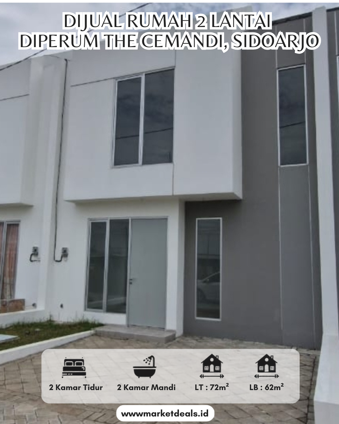 DIJUAL RUMAH 2 LANTAI DIPERUM THE CEMANDI SIDOARJO – SIAP HUNI & SHM! ✨