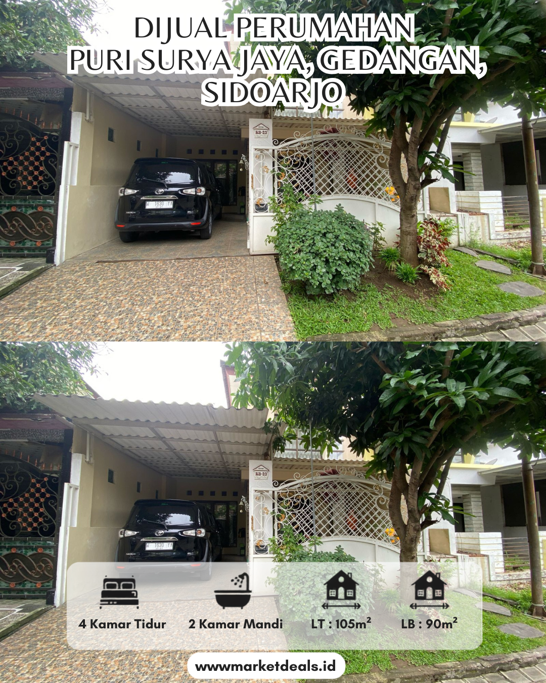 DIJUAL RUMAH PURI SURYA JAYA – TAMAN BOSTON, GEDANGAN, SIDOARJO