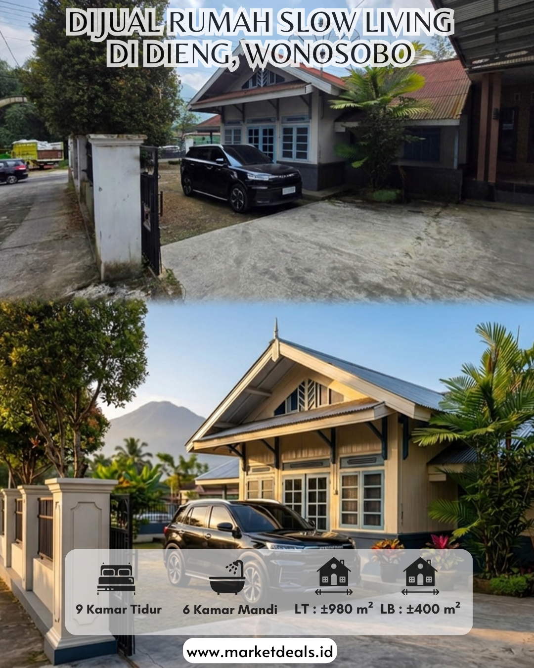 DIJUAL RUMAH SLOW LIVING DI DIENG – WONOSOBO