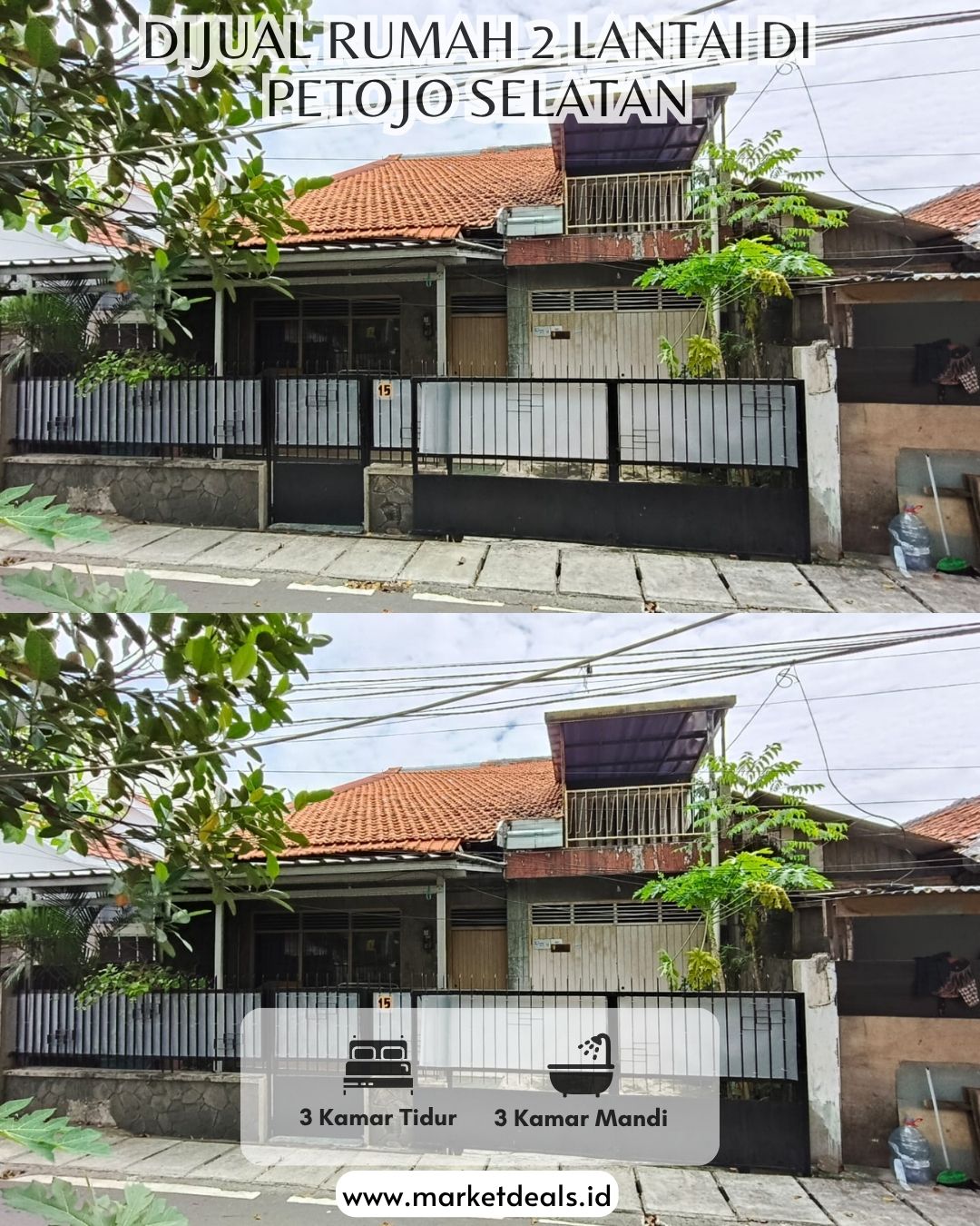 DIJUAL RUMAH TINGGAL 2 LANTAI – PETOJO SELATAN